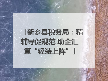 新乡县税务局：精辅导促规范 助企汇算“轻装上阵”
