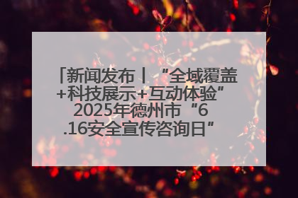 新闻发布丨“全域覆盖+科技展示+互动体验” 2025年德州市“6.16安全宣传咨询日”活动亮点纷呈