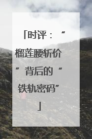 时评：“榴莲腰斩价”背后的“铁轨密码”