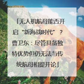 无人机航母能否开启“新海战时代”？曹卫东：尽管具备独特优势但仍无法与传统航母相提并论