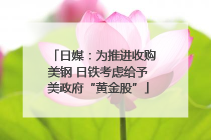 日媒：为推进收购美钢 日铁考虑给予美政府“黄金股”