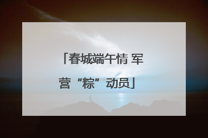 春城端午情 军营“粽”动员