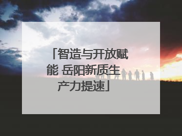 智造与开放赋能 岳阳新质生产力提速