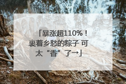 暴涨超110%！裹着乡愁的粽子 可太“香”了→