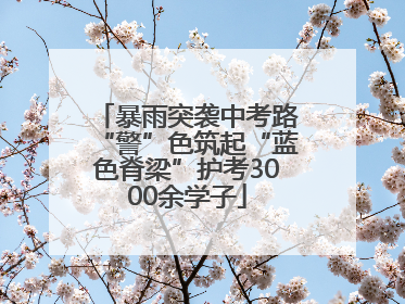 暴雨突袭中考路“警”色筑起“蓝色脊梁”护考3000余学子