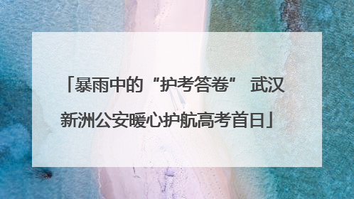 暴雨中的“护考答卷” 武汉新洲公安暖心护航高考首日
