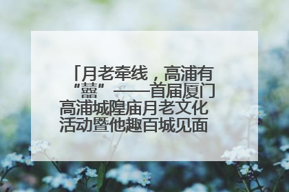 月老牵线，高浦有“囍”——首届厦门高浦城隍庙月老文化活动暨他趣百城见面会隆重举办