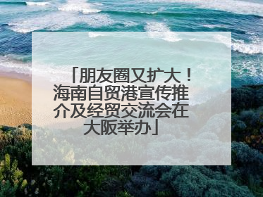朋友圈又扩大！海南自贸港宣传推介及经贸交流会在大阪举办