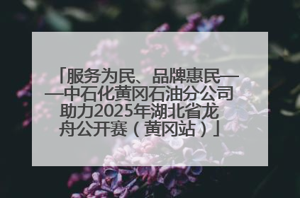 服务为民、品牌惠民——中石化黄冈石油分公司助力2025年湖北省龙舟公开赛（黄冈站）