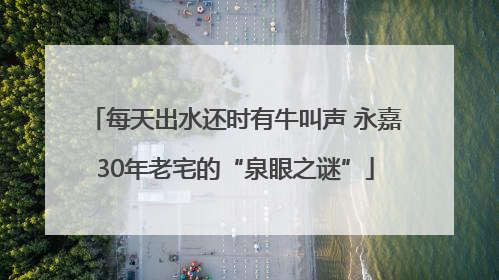 每天出水还时有牛叫声 永嘉30年老宅的“泉眼之谜”