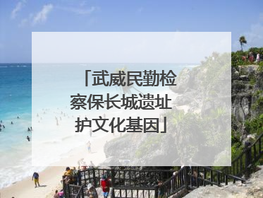 武威民勤检察保长城遗址护文化基因