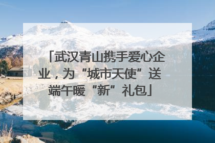 武汉青山携手爱心企业，为“城市天使”送端午暖“新”礼包