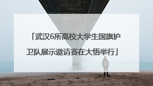 武汉6所高校大学生国旗护卫队展示邀请赛在大悟举行