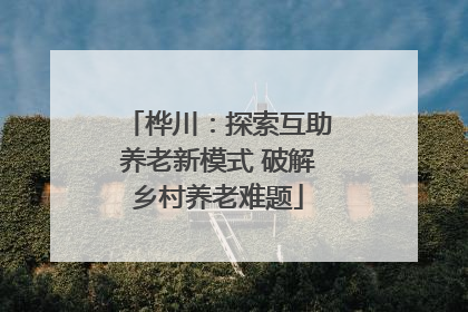桦川：探索互助养老新模式 破解乡村养老难题