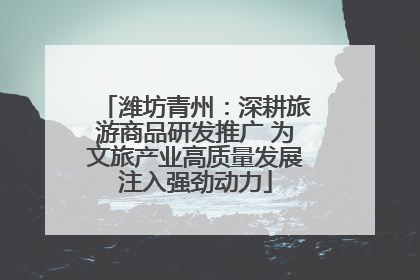 潍坊青州：深耕旅游商品研发推广 为文旅产业高质量发展注入强劲动力