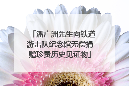 潘广洲先生向铁道游击队纪念馆无偿捐赠珍贵历史见证物