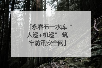 永春五一水库“人巡+机巡” 筑牢防汛安全网