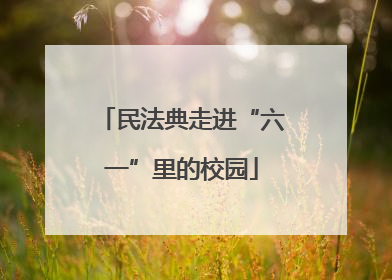 民法典走进“六一”里的校园