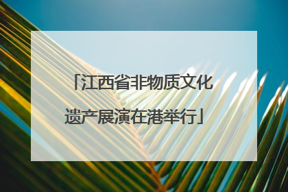 江西省非物质文化遗产展演在港举行