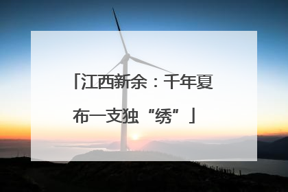江西新余：千年夏布一支独“绣”