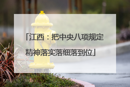江西：把中央八项规定精神落实落细落到位