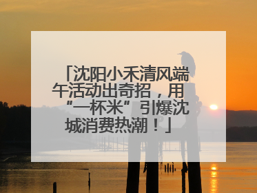 沈阳小禾清风端午活动出奇招，用“一杯米”引爆沈城消费热潮！
