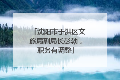 沈阳市于洪区文旅局副局长彭勃，职务有调整