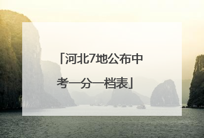 河北7地公布中考一分一档表