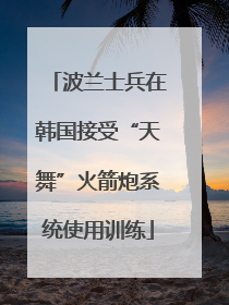 波兰士兵在韩国接受“天舞”火箭炮系统使用训练