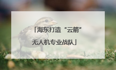 海东打造“云箭”无人机专业战队