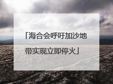 海合会呼吁加沙地带实现立即停火