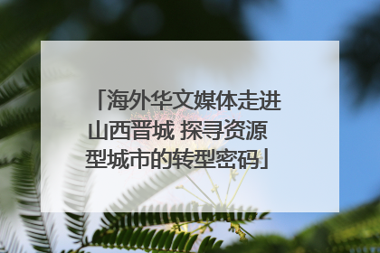 海外华文媒体走进山西晋城 探寻资源型城市的转型密码