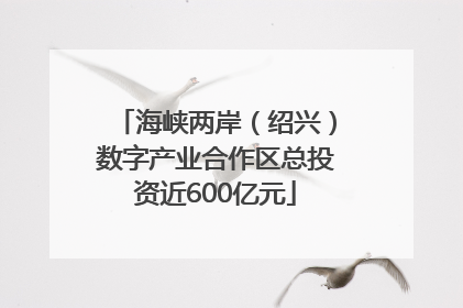 海峡两岸（绍兴）数字产业合作区总投资近600亿元