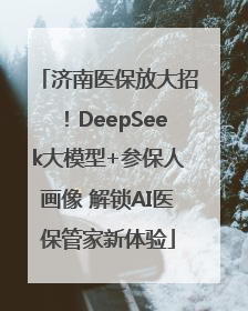 济南医保放大招！DeepSeek大模型+参保人画像 解锁AI医保管家新体验