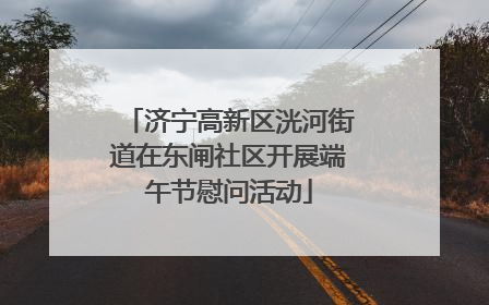 济宁高新区洸河街道在东闸社区开展端午节慰问活动
