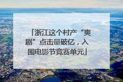 浙江这个村产“爽剧”点击量破亿，入围电影节竞赛单元
