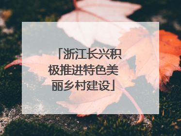 浙江长兴积极推进特色美丽乡村建设
