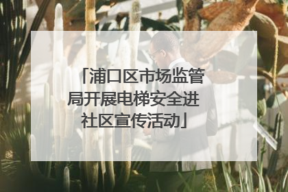 浦口区市场监管局开展电梯安全进社区宣传活动