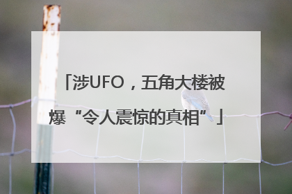 涉UFO，五角大楼被爆“令人震惊的真相”