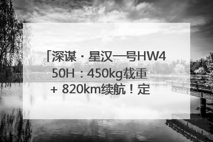 深谋・星汉一号HW450H：450kg载重+ 820km续航！定义低空运力新标准