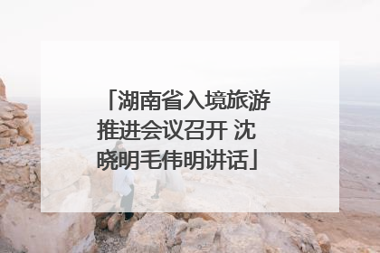 湖南省入境旅游推进会议召开 沈晓明毛伟明讲话