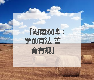 湖南双牌：学前有法 善育有规