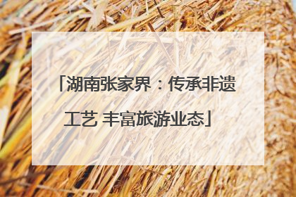 湖南张家界：传承非遗工艺 丰富旅游业态