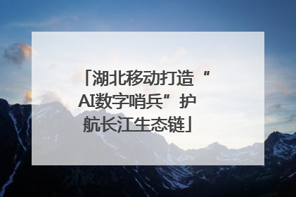 湖北移动打造“AI数字哨兵”护航长江生态链