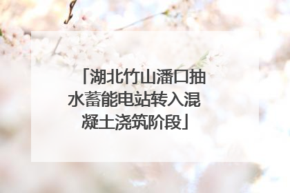 湖北竹山潘口抽水蓄能电站转入混凝土浇筑阶段
