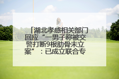 湖北孝感相关部门回应“一男子称被交警打断9根肋骨未立案”：已成立联合专班开展工作