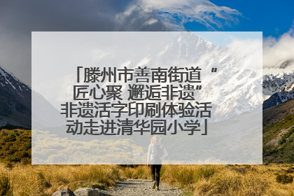 滕州市善南街道“匠心聚 邂逅非遗”非遗活字印刷体验活动走进清华园小学