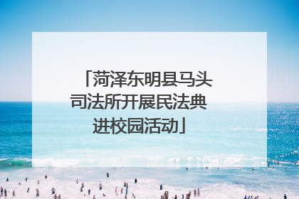 菏泽东明县马头司法所开展民法典进校园活动
