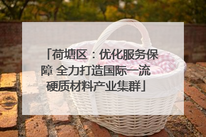 荷塘区：优化服务保障 全力打造国际一流硬质材料产业集群