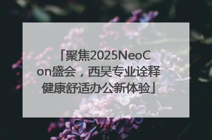 聚焦2025NeoCon盛会，西昊专业诠释健康舒适办公新体验